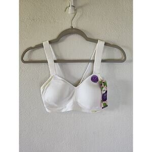 NWT Kindly Yours Sustainable Bralette Size S White Sports Bra Seamless